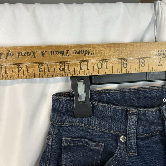Old Navy O.G. High Rise Straight Leg Jeans Curvy 2 Dark Wash Secret Slim Pockets - Picture 3 of 7